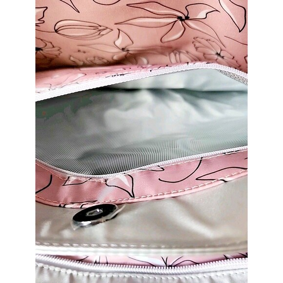 Lug Tempo Tote Metallic Silver Trolley Sleeve Padded Handles Cell Phone Pocket - Picture 16 of 16